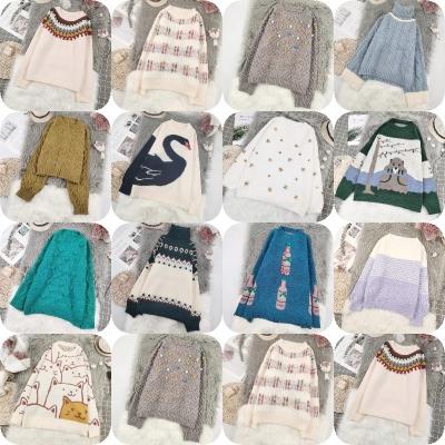 China New round neck sweater anti-shrink Korean version of the street sweater 2022 autumn and winter hot women's stalls for sale