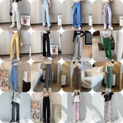 China Trendy Women's Anti-Static Pants Bell Bottoms High Waist Water Ripple Printing Rocket Pants For Women Trousers Casual Streetwear for sale