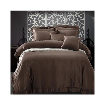 China 100% durable searing anti-pilling cotton brown silk concise simple anti-pilling design like bedding set designer for sale