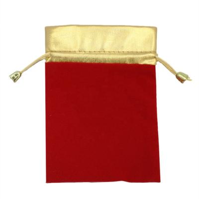 China New Products Gold Velvet Body Jewelry Recyclable Hot Selling Red Pouch for sale