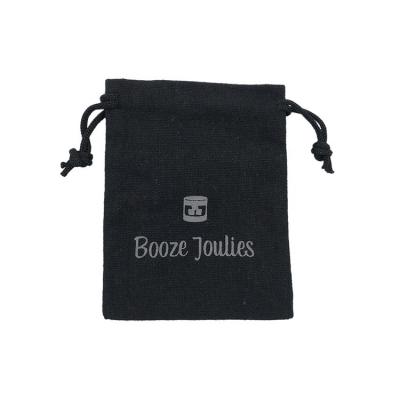 China Security Most Popular Products Black Dust Proof Cotton Drawstring Bags With Logo for sale