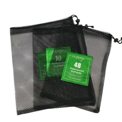 China Safety Most Popular Products Strong And Durable Mesh Drawstring Bag For Golf Balls for sale