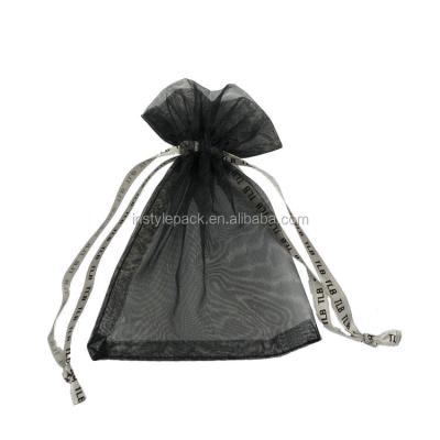 China Security Wholesale Custom Printed Drawstring Organza Gift Bag for sale