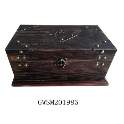 China OEM Vintage Wooden 1L Treasure Chest Storage Trunk for sale