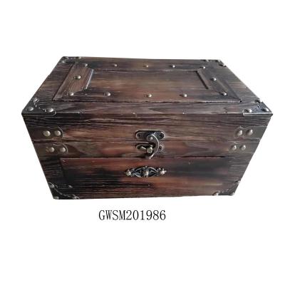 China SENMIN Firwood 16 Reclaimed Wood Storage Trunk for sale