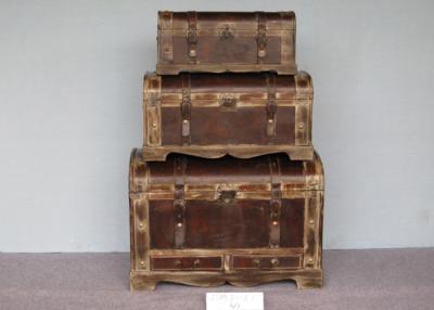 China 3 Pack Tailored L79.5 Wood Storage Trunks Chests for sale