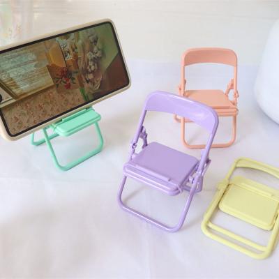 China ABS Adjustable Cute Chair Adjustable Phone Holder Stand For iPhone 13 12 Cell Phone 11 Stand Desk Foldable Stand For iPhone 7 8 X XS for sale