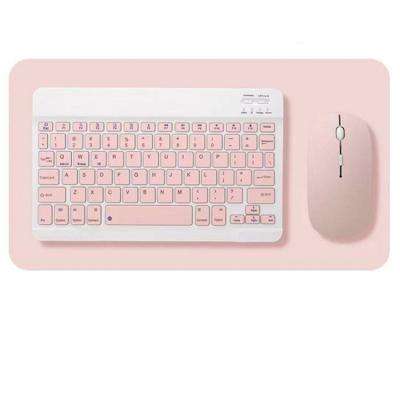 China 2022 waterproof cheapest price 10inch wireless keyboard and mouse set 78 keys with blue tooth wireless keyboard for tablet for sale