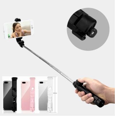 China Fold Tripod Tooth Tripod Monopod Selfie Stick Blue Wireless Selfie Stick Mini Foldable Remote Control For IOS Android for sale