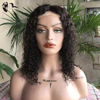 China Deep Wave XISHIXIU 4*4 Lace Front Closure Human Hair Short Bob Wigs Peruvian Wholesale Virgin Swiss Deep Wave Human Hair Wigs for sale