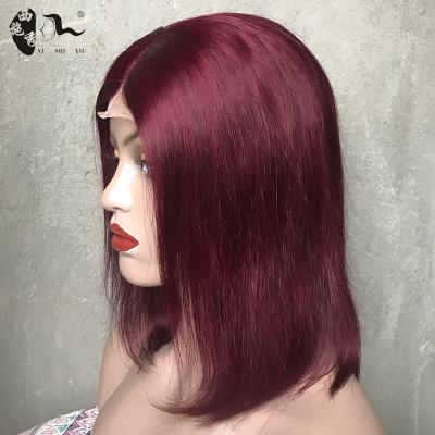 China Silky Straight 4*4 Density HD Front Lace Human Hair Wigs For Color Women, Transparent Lace Front Wig 150% 180% Virgin Brazilian Hair Wholesale for sale