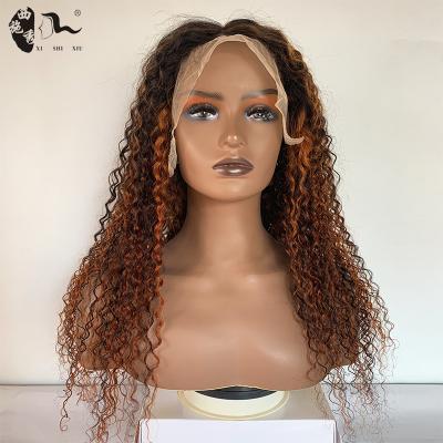 China Water Wave Full Cuticle Virgin Brazilian Hair Glueless HD Front Lace Wig With Baby Hair,Virgin Hair Front Lace Wigs For Black Women for sale