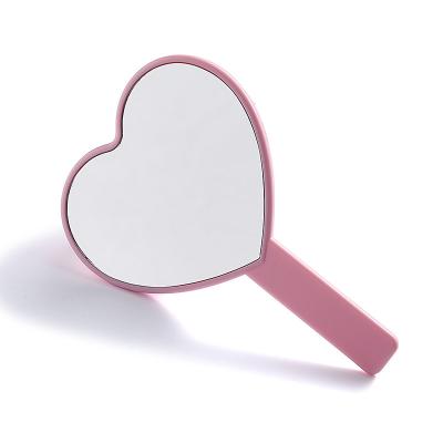 China Custom Logo Design Women Vanity Makeup Mirror New Durable Portable Handheld Handheld Mirror Lighted for sale