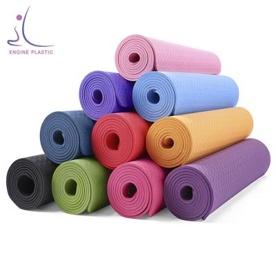 China Non-slip/durable/waterproof/easy to clean wholesale 6mm strip yoga mat non slip yoga mat with low price for sale