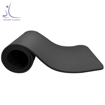 China High density/waterproof/non-toxic 10mm thick NBR extra cheap decorative single color price new arrival black yoga mat for sale