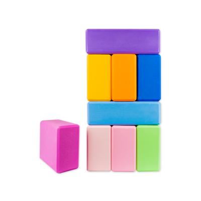 China Yoga Brick EVA Foam Bricks Light Weight Comfortable Outdoor Soft Balance Fitness Odorless EVA Yoga Block for sale