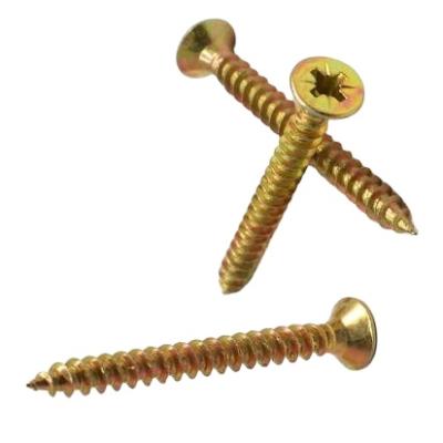 China Pan Hot Sales Flat Head Cross Slotted Tapping Screw With Pointed Tail for sale