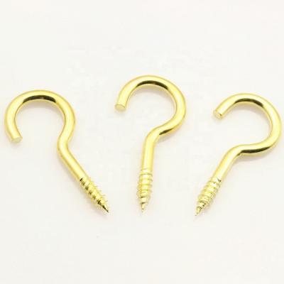 China Oval Brass Plated Hanging Wooden Hook Screws For Furniture for sale