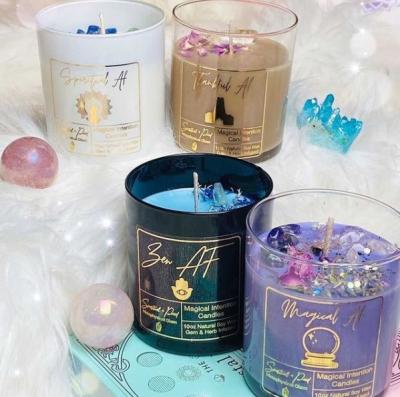 China Home Decoration Most Fashionable Candles Gem Crystal Candles Healing Crystal Candles for sale