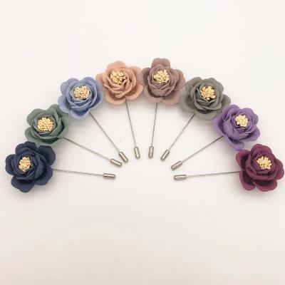 China ALLOY hot sale and high quality brooch for men flower brooch for men handmade flower brooch for men for sale