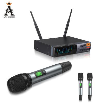 China > 100m Professional Wireless Microphone URX9900 KTV UHF Collar Clip Headset Wireless Handheld Microphone for sale