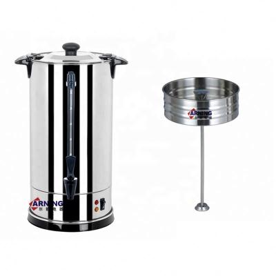 China Hot Water System 35, 47, 52, 75, 88 Cups Commercial Coffee Maker Double Layers Stainless Steel Electric Coffee Percolator for sale