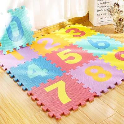 China Non-toxic Eco-friendly 30*30*1cm EVA Kids Letter And Number Mat Waterproof EVA Foam Mat Baby Play Mat for sale