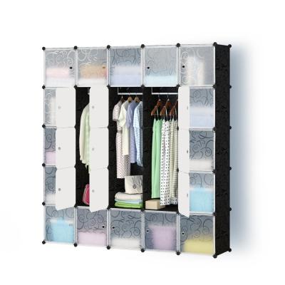 China Eco - Friendly Portable Clothes Closet Wardrobe For Kids And Children , Modular DIY Storage Organizer for sale