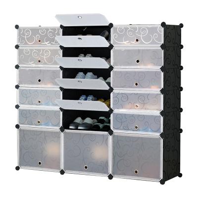 China (Size)Adjustable Modern White Green Shoe Storage Cabinet DIY Shoe Rack for sale