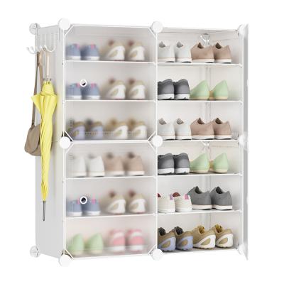 China Multi-layer Shoe Rack Bedroom Large Capacity (Size) Household Shoe Cabinet Single Adjustable Dustproof Storage Rack for sale