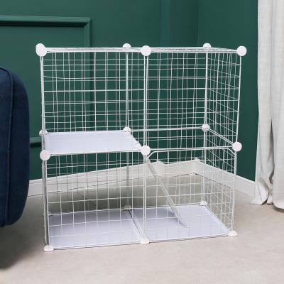 China (Size) Adjustable Pet Small Dog Teddy Household Cat Fence and Adjustable White and Black Dog Cage for sale