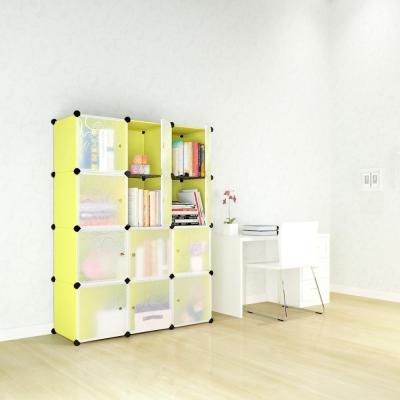 China New design waterproof diy plastic cube bookcases folding book shelves for sale