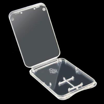 China Mini Transparent Memory Card Case Eco-friendly Protective Plastic Storage Box For TF Card for sale