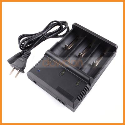 China Standard Battery 2 3 AA Rechargeable Charger 3 Slot 18650 26650 Li-ion Battery Charger for sale