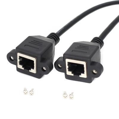 China audio & Ethernet Extension Cable Ethernet LAN Female Extension Cable Screw Video Panel Mount for sale