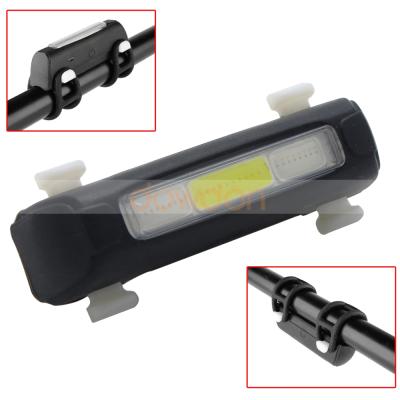 China ABS Plastics Bike COB LED Tail Light Rear Bicycle Warning Light for sale