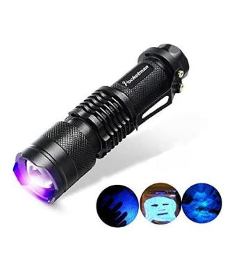 China Violet Light With Zoom Function Industrial U V Ultra Flashlight Mini UV Black Light Pet Urine Stain Detector Scorpion for sale