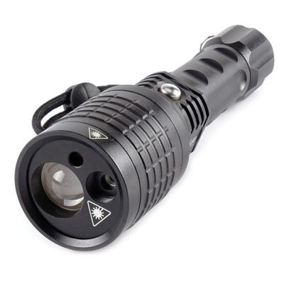 China Shock Resistant Green Red Green LED Flashlight Adjustable Laser Focus 2 In 1 Signal LED Torch for sale