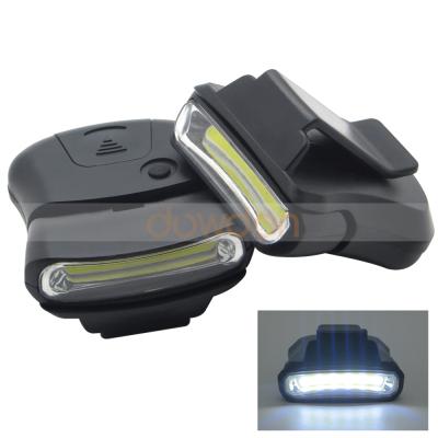 China Super Bright Emergency Cob Led Cap Light CR2302 Battery Mini Fishing Clip On Cap Lamp for sale