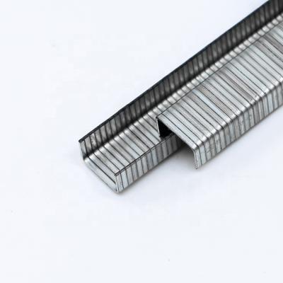 China Foshan Manufacturer Steel J Series Pneumatic Flat Furniture Staples for sale