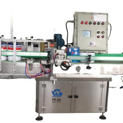 China Food Automatic Self Adhesive Sticker Labeling Machine Explosion Proof Labeling Machine For Round Bottles for sale