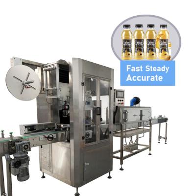 China PET/PP/PE/PC round bottle food and drink factory labeling machine sleeve labeling machine full automatic labeling machine for sale