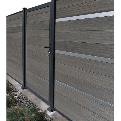 China Easily Assembled Plastic Composite Fences And New Aluminum Wood Frame Doors For Homes for sale