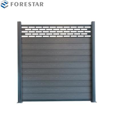 China New Easily Assembled Aluminum Trellis Designed Decorative Garden Fence Wood Plastic Composite Fence for sale