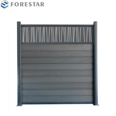 China New easily assembled waterproof decorative fence panels wpc fencing with trellis design for sale