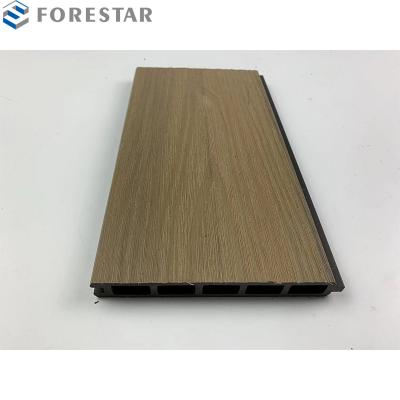 China New easily assembled teak wood coextruded composite fence panel by color/wooden composite fence/composite board for fencing for sale