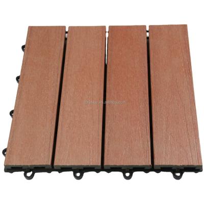 China New Design Tiles Exterior Balcony Flooring Waterproof/eco-friendly/UV-resistant/anti-water/non-slip/easy install OEM traditional technics style weather wood plastic composite tiles diy tiles for sale