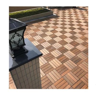 China Anhui Factory Modern Durable DIY WPC Deck Tiles Wood Plastic Composite Flooring 30x30cm for sale