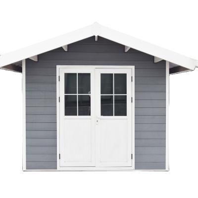 China Easily Assembled E Series Slope Roof Hot Sale WPC Co-Extrusion Wall Panel Outdoor Garden Shed For Storage Tools And Lundries. for sale