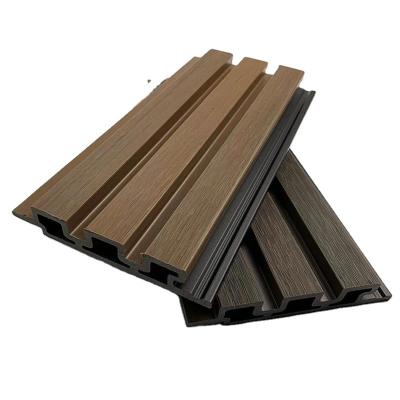 China Waterproof+ECO-Friendly Wall Cladding Panel Design Modern Exterior Decorative Co-extrusion Panel Wood Siding Panel WPC Building Room for sale